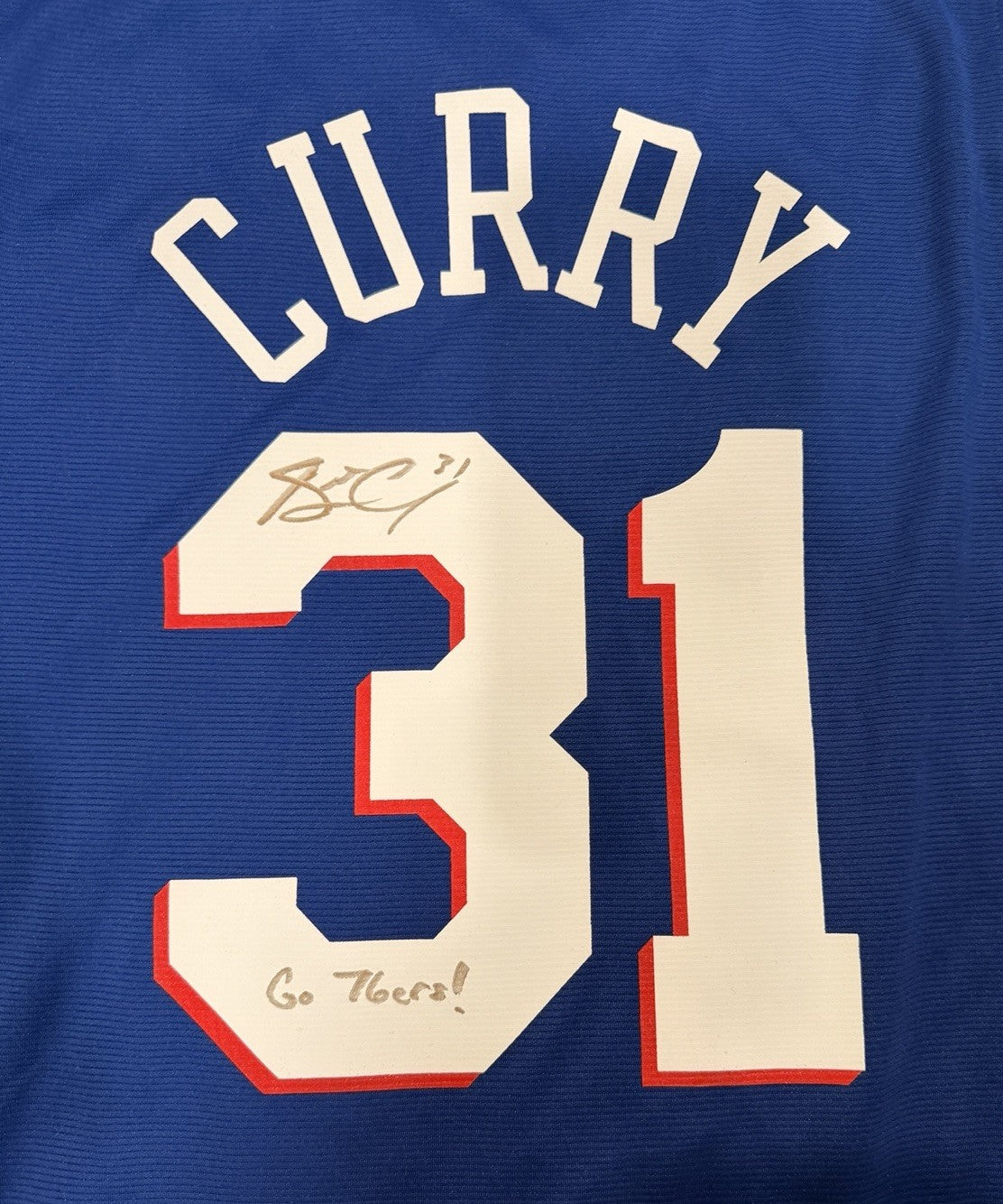 Seth Curry signed jersey photo 2